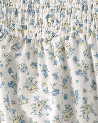 Baby Girl Smocked Romper Made with Organic Cotton in Spring Bloom