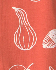 Baby Organic Cotton Sleep & Play Pajamas in Autumn Gourds