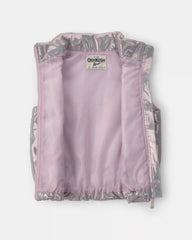 Toddler Girl Metallic Vest - Pink