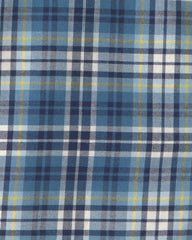 Boys Plaid Long-Sleeve Button-Down Shirt - Blue