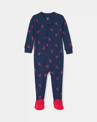Toddler Boy Lobster 100% Cotton Snug Fit 1-Piece Pajama - Blue