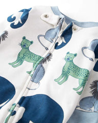 Baby Organic Cotton Sleep & Play Pajamas in Wildlife Print
