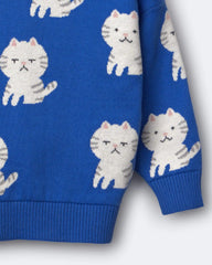 Toddler Girl Pullover Sweater - Royal Blue