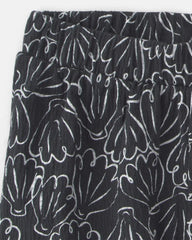 Baby Girl 2-Piece Floral Ruffle Top & Short Set - Black/Cream