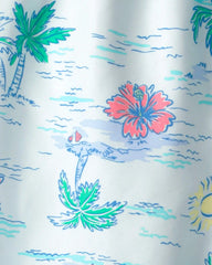 Boys Tropical Beach Swim Trunks - Blue