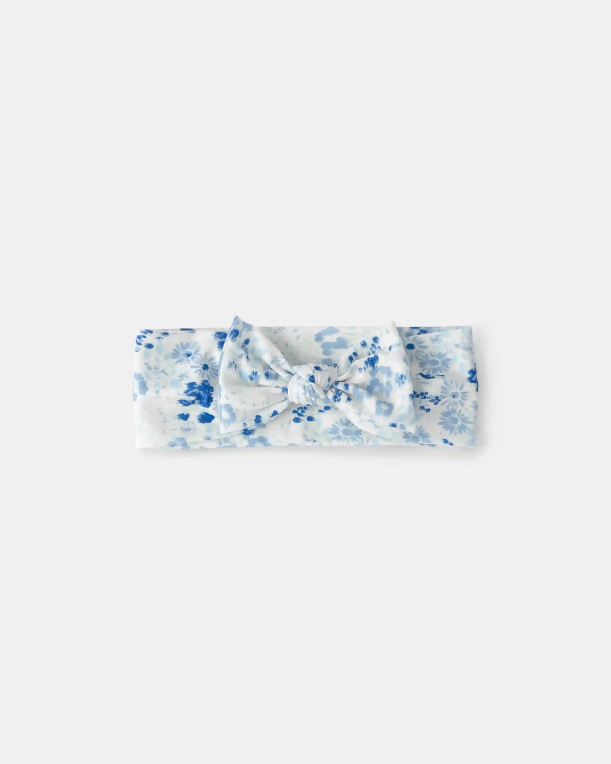 Baby Girl Floral Headwrap - Blue/White