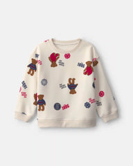Toddler OshKosh Bear Pullover Sweatshirt - Cream