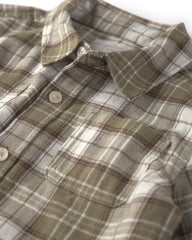 Boys Organic Cotton Flannel Button-Down Shirt