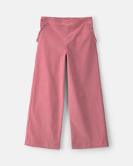 Girls Corduroy Wide-Leg Pants - Pink