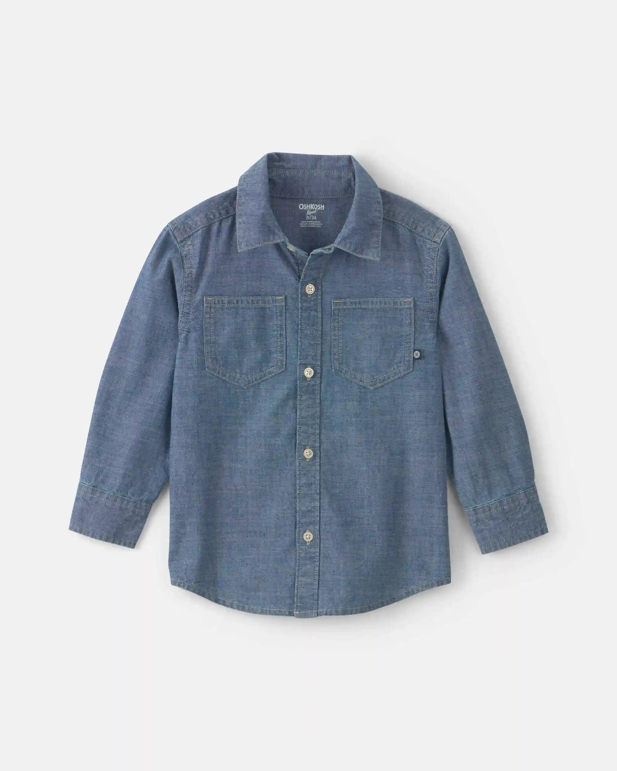 Toddler Boy Chambray Button-Down Shirt - Indigo
