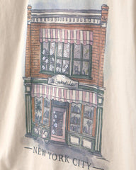 Girls 'New York City' Graphic Tee - Cream