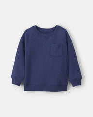 Toddler Boy Fleece Pullover Sweatshirt - Navy Blue