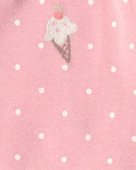 Toddler Girl 2-Pack Ice Cream Truck 100% Cotton Snug Fit 1-Piece Pajama - Pink/Ivory