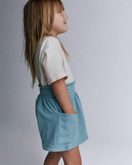 Toddler Girl Swing Shorts with Pockets - Light Blue
