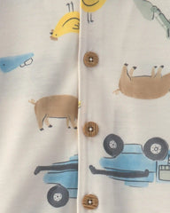 Toddler Boy 2-Piece Farm Short-Sleeve Pajama Set