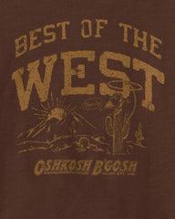 Toddler Boy 'Best Of The West' Long-Sleeve Henley T-Shirt - Brown