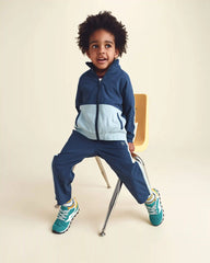 Toddler Boy Color Block Zip-Up Jacket - Blue