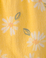 Baby Girl Floral Daisy Romper - Yellow