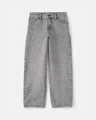 Boys 2-Piece 'Athletic Dept' Tee & Denim Jeans Set - Brown/Grey