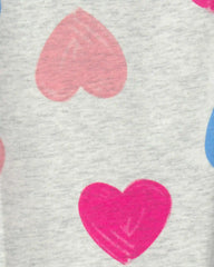 Girls Heart Pull-On Stretch Leggings
