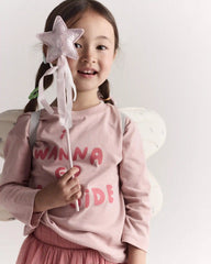 Toddler Girl 2-Pack Glitter Crown & Wand Set - Pink