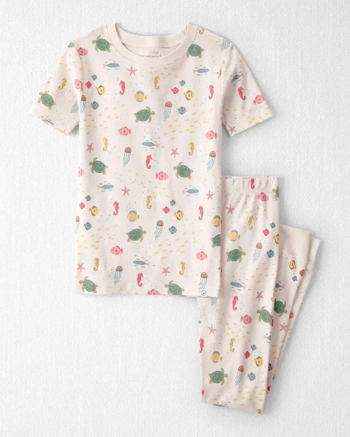 Kid 2-Piece Organic Cotton Pajamas in Under the Sea