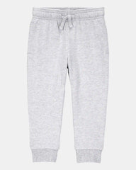 Toddler Boy Pull-On Drawstring Joggers - Grey