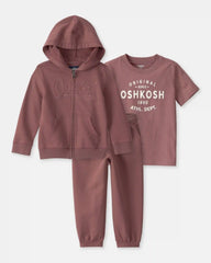 Toddler Boy 3-Piece OshKosh Logo Layering Set - Brown