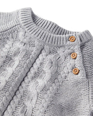 Baby 2-Piece Organic Cotton Cable Knit Sweater Set