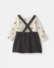 Baby Girl 3-Piece Halloween Long-Sleeve Dress Set - Black