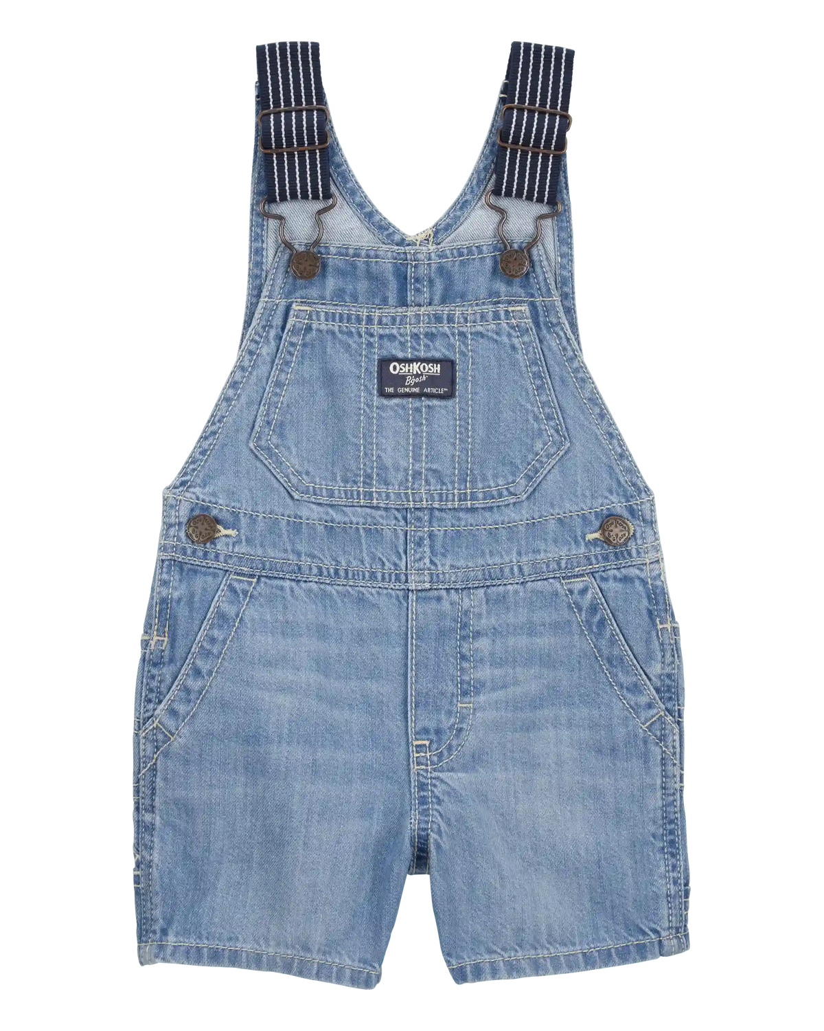 Baby Denim Shortalls - Blue