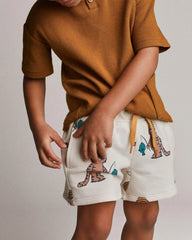 Toddler City Park™ Short in Fishing Tiger Print - Cream