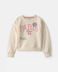 Girls Disney© Marie Paris Pullover Sweatshirt - Cream