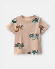Baby Boy Construction Tee - Tan