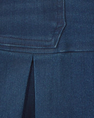 Girls Chambray Denim Skirt - Dark Wash