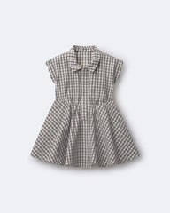 Toddler Girl Avenue Twirl™ Scalloped Dress in Gingham - Grey