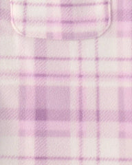 Girls Plaid Fleece Fashion Jacket
