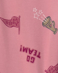 Girls School Spirit Pull-On Stretch Leggings - Pink