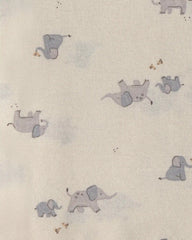Baby 4-Pack Elephant Receiving Blankets - Grey/Ivory