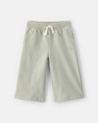 Baby Girl French Terry Drawstring Pants - Green