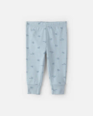 Baby Boy 3-Piece Train Long-Sleeve Bodysuit & Pant Set - Blue/Cream
