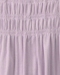 Girls Long-Sleeve Peplum Top - Purple