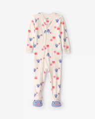 Toddler Girl 1-Piece Monster DreamPlush Snug Fit Footed Pajama - Cream