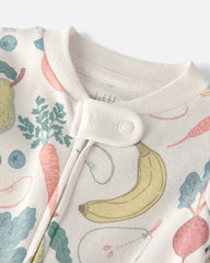 Baby Organic Cotton Sleep & Play Pajama in Veggie Fruit