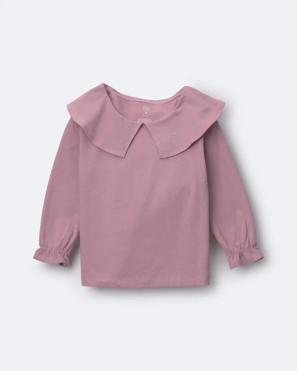 Toddler Girl Peter Pan Collar Top - Mauve