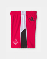 Kids Umbro Canada Mesh Soccer Shorts - Red/White/Black