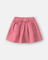 Toddler Girl Bow Corduroy Skort - Pink
