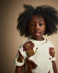 Toddler Relaxed Graphic Tee in Lion Print - Cream