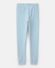 Boys Rib Snug Fit 2-Piece Pajama Set - Blue