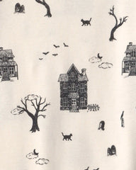 Kids 2-Piece Organic Cotton Pajamas in Spooky Village